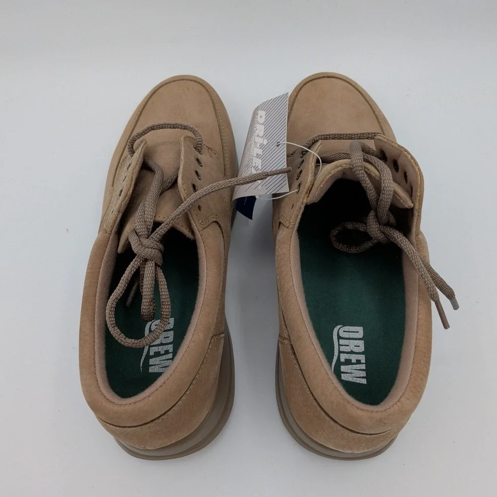 Drew Blazer Women Tan Leather Orthopedic Walking Shoes 10061-75 Size 7M NEW
